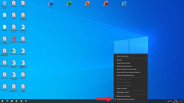 ocultar barra de inicio en windows 10