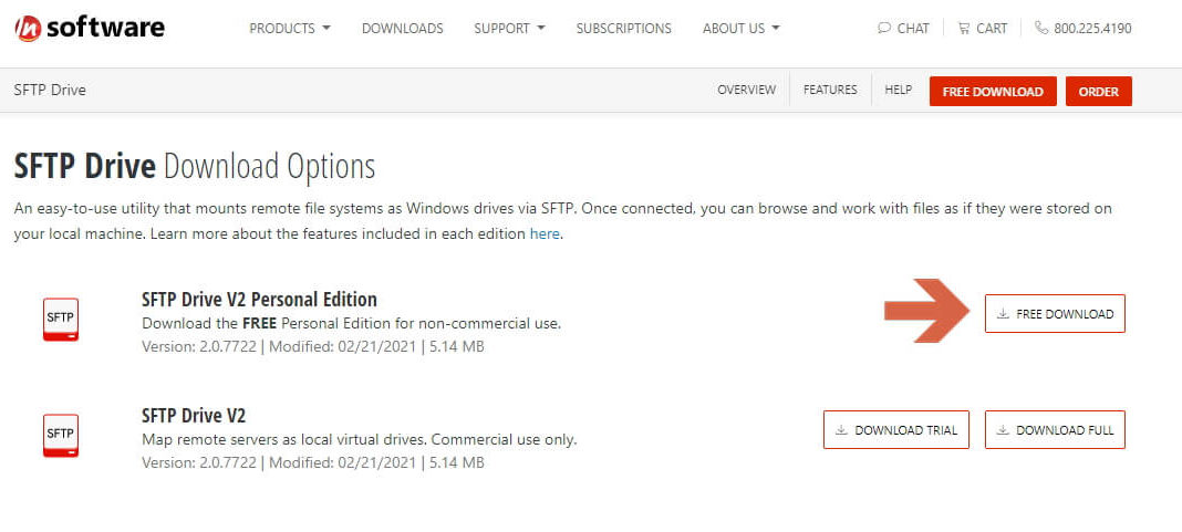 web de sftp drive, descargar programa