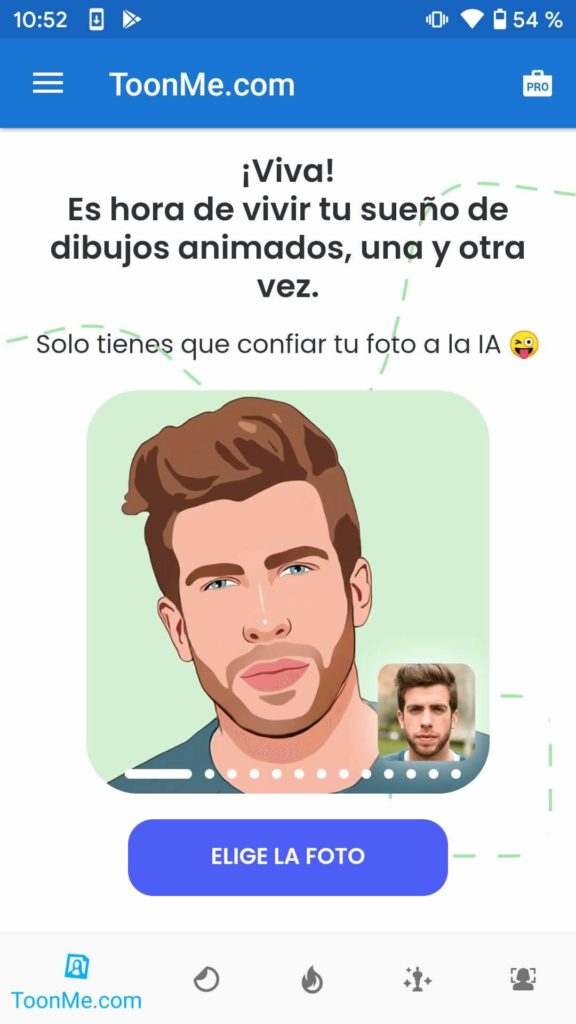 toonme app elegir foto