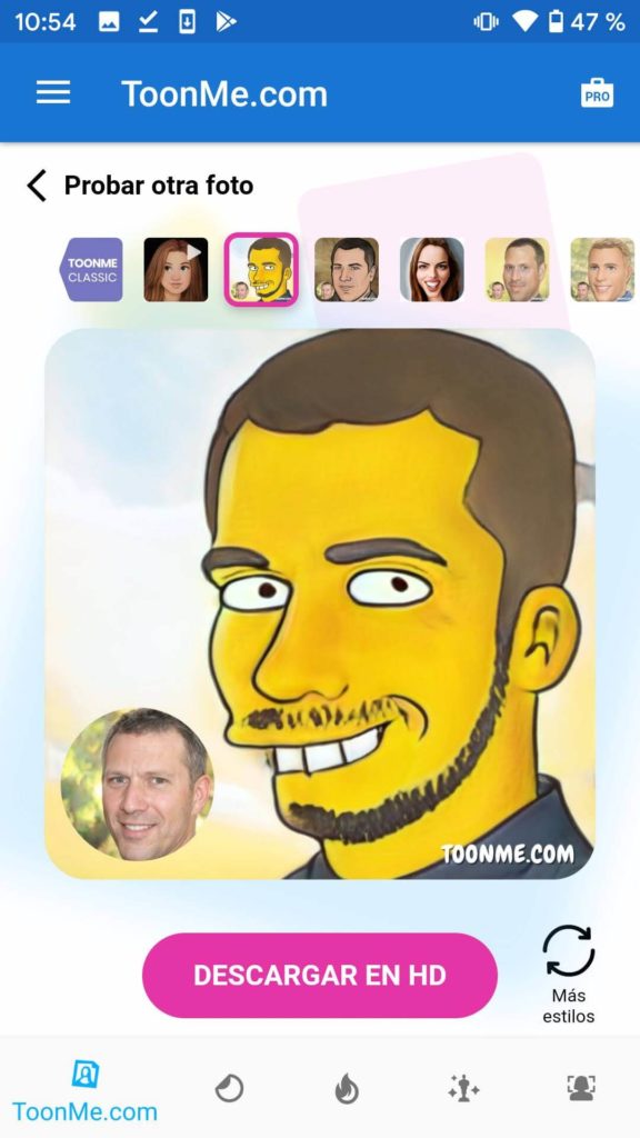 toonme filtro los simpsons