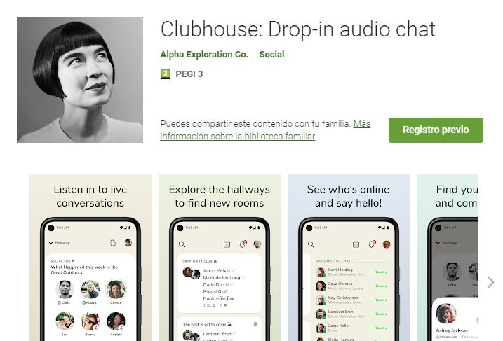 clubhouse google play registro previo