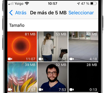 eliminar archivos multimedia enviados whatsapp ios