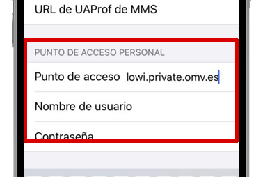 ajustes iphone punto de acceso personal