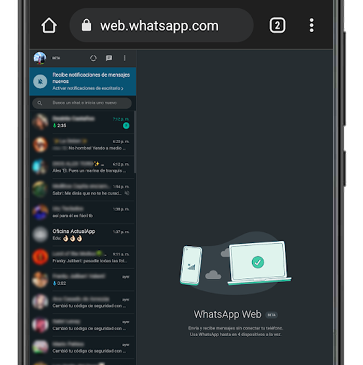 whatsapp web multidispositivo smartphone tablet