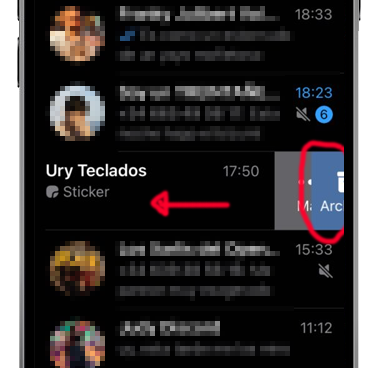 archivar chat whatsapp ios