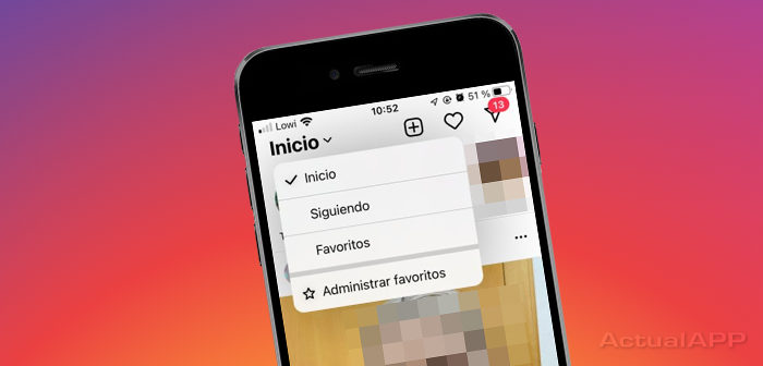 instagram inicio orden cronologico