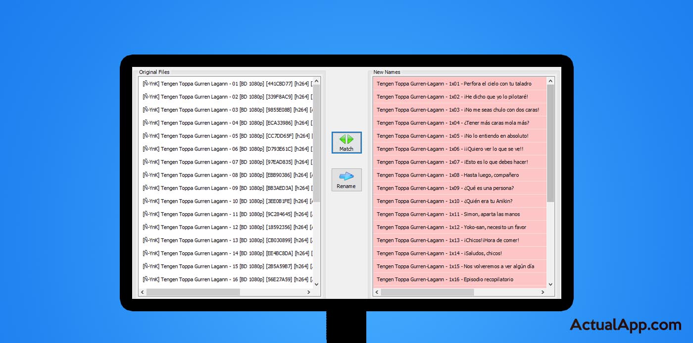 renombrar episodios