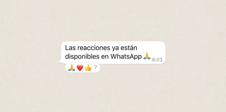 whatsapp reacciones