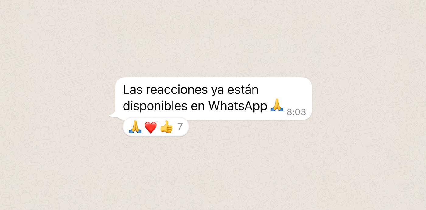 whatsapp reacciones