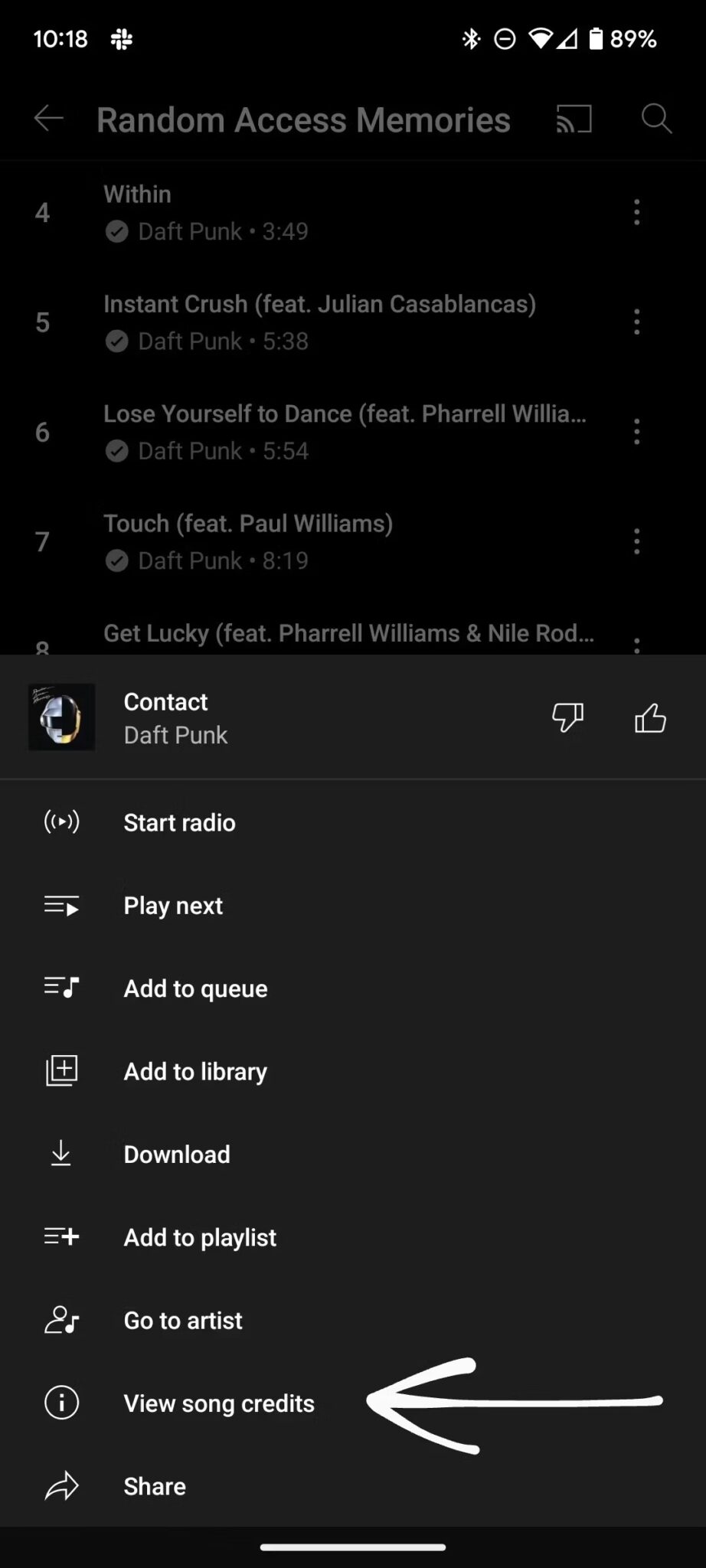 YouTube Music ya te permite ver los créditos de las canciones ActualAPP
