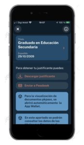 App Mi Carpeta Ciudadana, descargar justificantes de graduados de formación y educación.